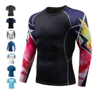Wholesale high quality sublimation compression Rash Guard